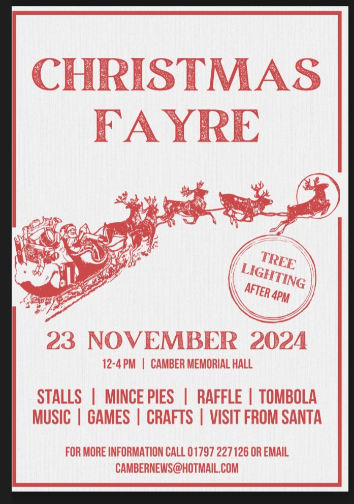 Camber Christmas Fayre and tree lighting