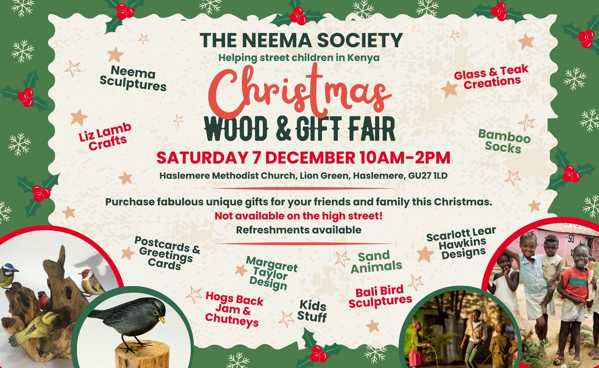 Christmas Wood and Gift fair Supporting Street Children In Kenya