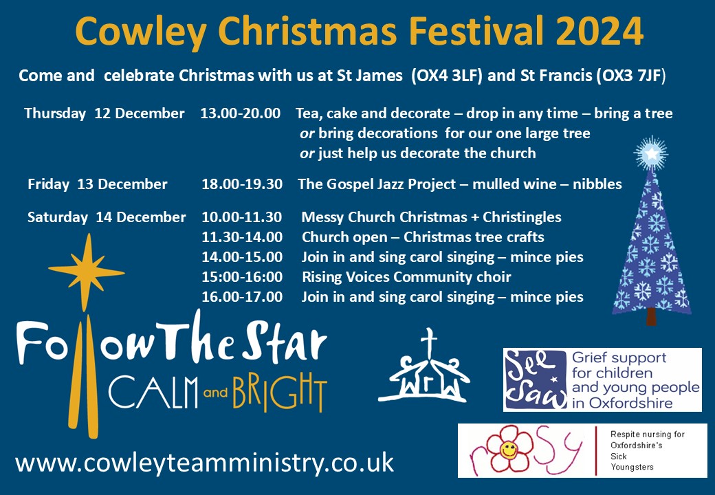 Cowley Christmas festival 2024 - Follow the star - calm and bright!