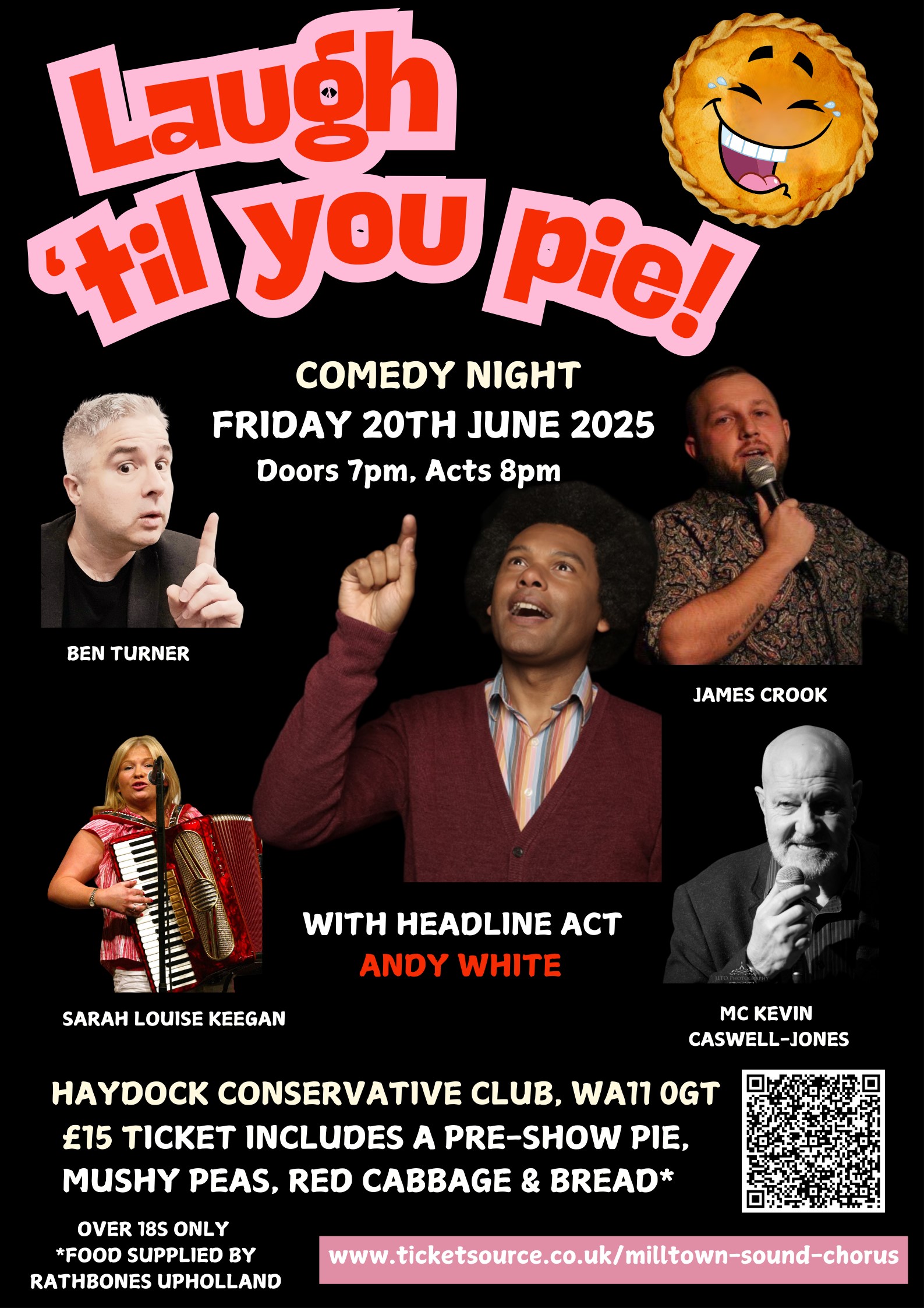 Laugh &rsquo;til you pie! Comedy Night